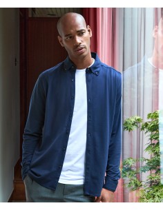 K-KK143-Tailored Fit Superwash® 60º Pique Shirt Long Sleeve 2